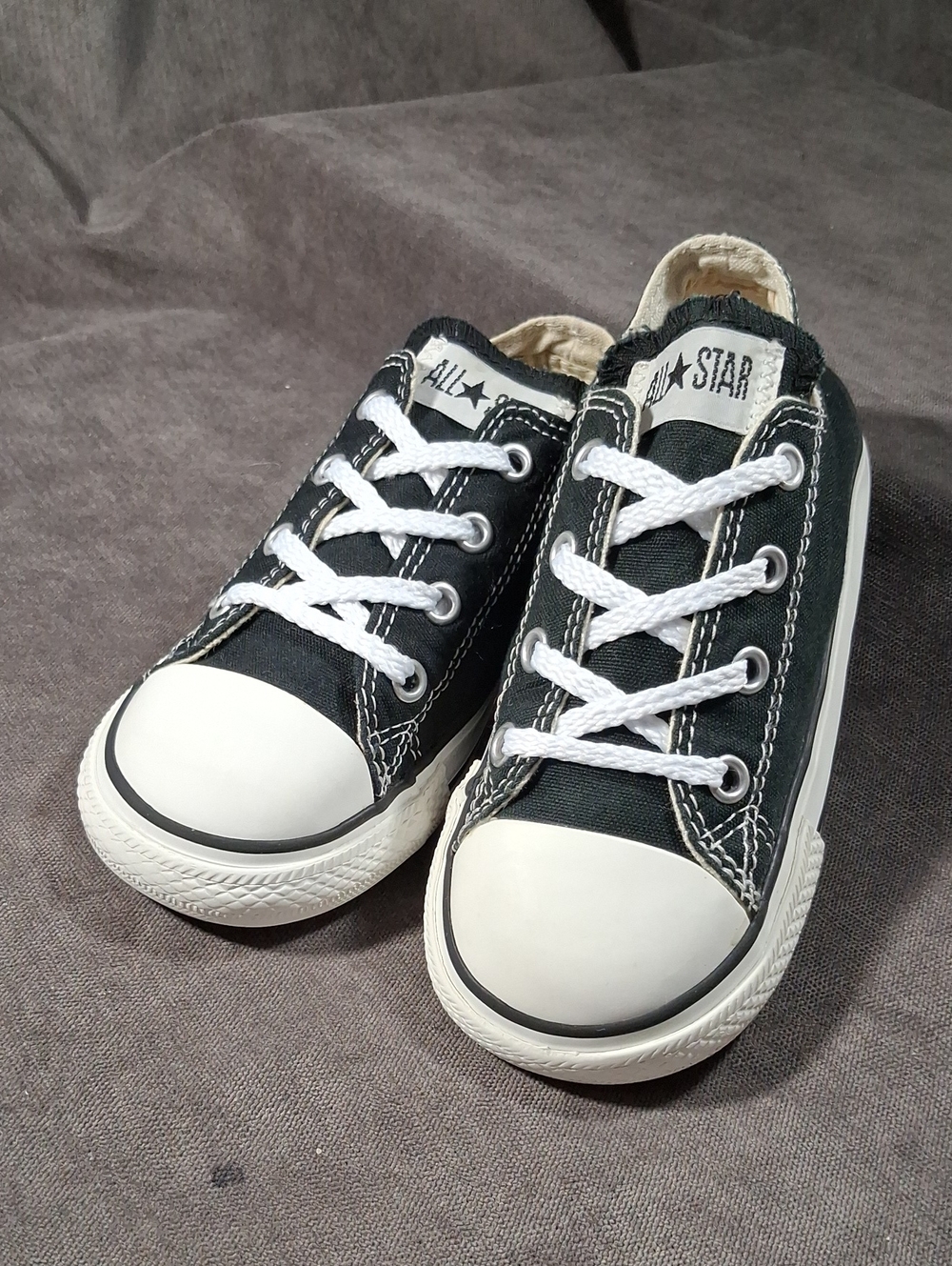 Converse Chuck Taylor All Star Classic Black Ox Lace Sneakers VG US 9 Toddler